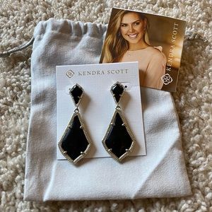 Kendra Scott Black Drop Earrings
